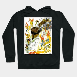 Flaming Acorn (With Border) Hoodie